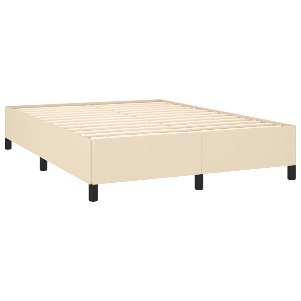 Sommier à lattes de lit avec matelas Crème 140x190 cm Tissu - XIOS