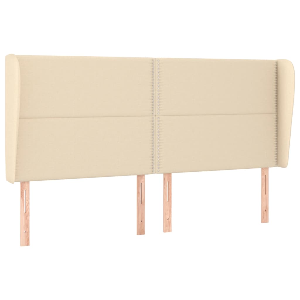 Sommier à lattes de lit avec matelas Crème 200x200 cm Tissu - XIOS