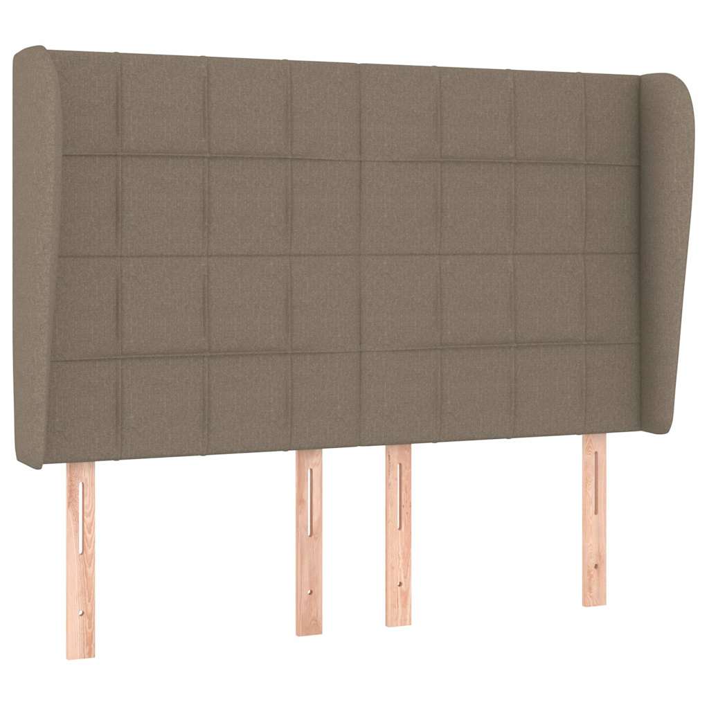 Sommier à lattes de lit avec matelas Taupe 140x200 cm Tissu