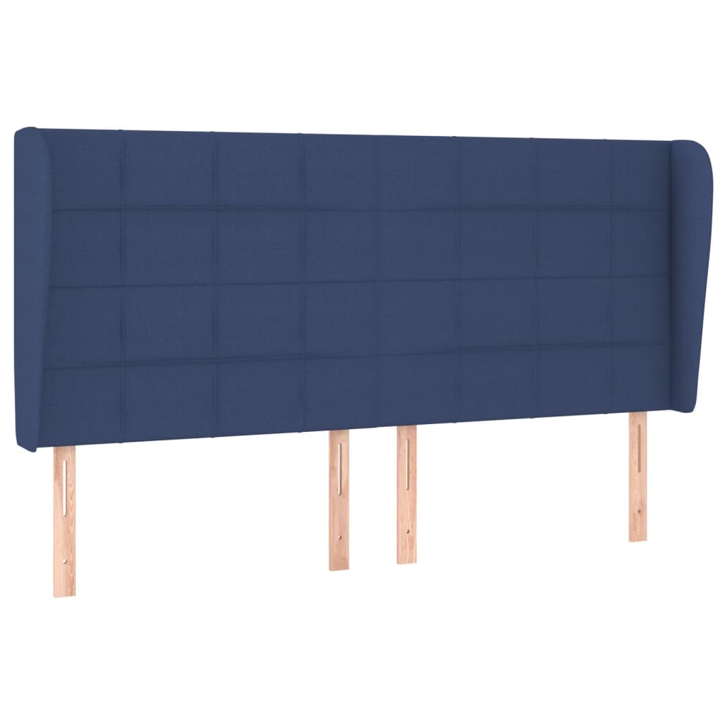 Sommier à lattes de lit avec matelas Bleu 200x200 cm Tissu - XIOS