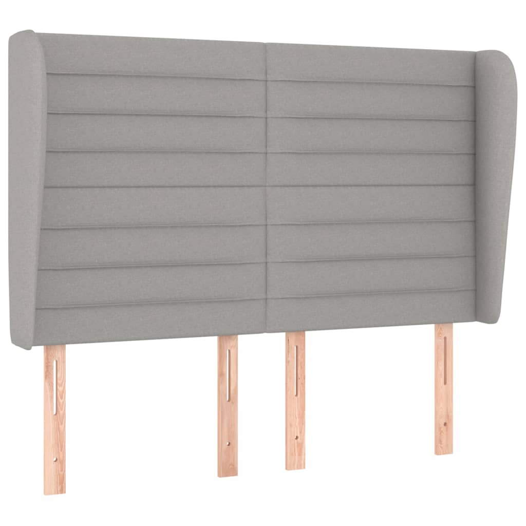 Sommier à lattes de lit avec matelas Gris clair 140x190cm Tissu - XIOS