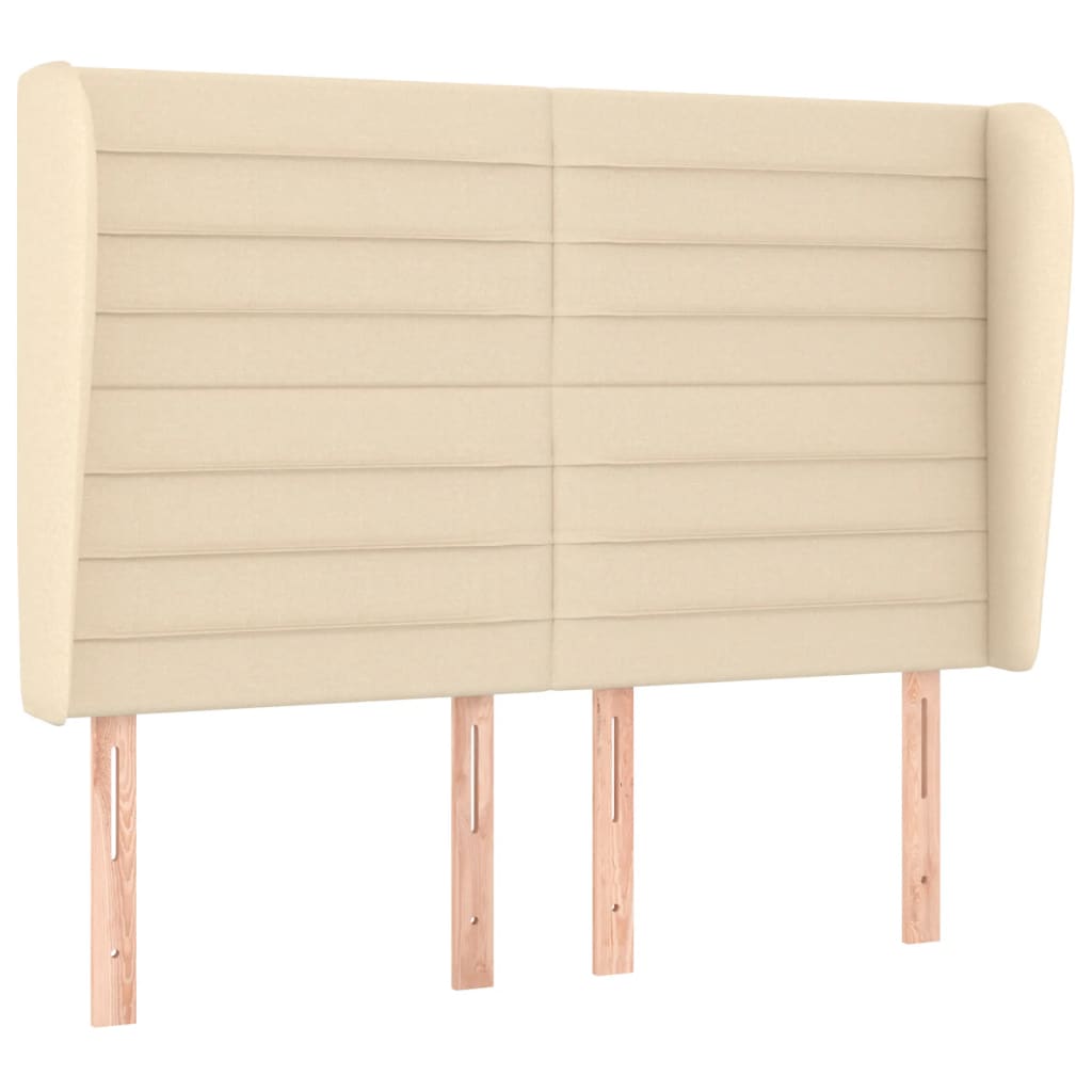 Sommier à lattes de lit avec matelas Crème 140x200 cm Tissu - XIOS