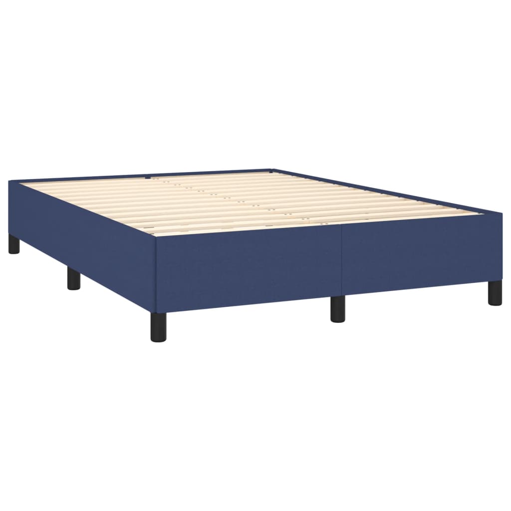 Sommier à lattes de lit avec matelas Bleu 140x200 cm Tissu - XIOS