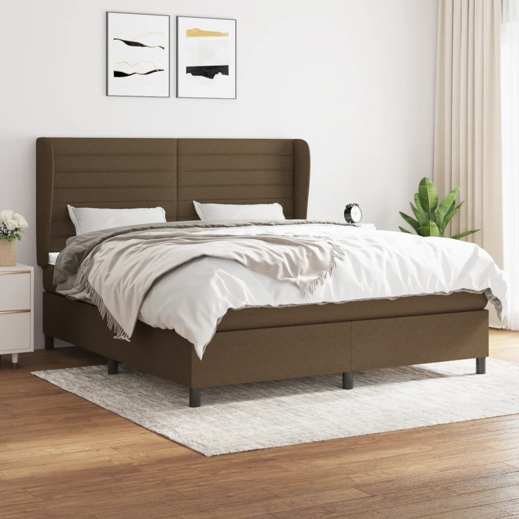 Sommier à lattes de lit avec matelas Marron foncé 160x200 cm - XIOS