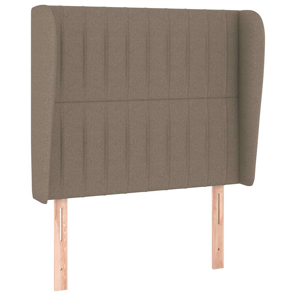 Sommier à lattes de lit avec matelas Taupe 100x200 cm Tissu