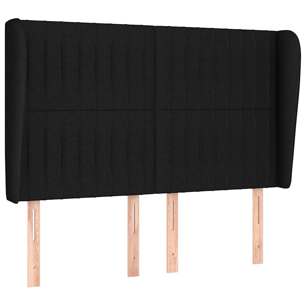 Sommier à lattes de lit avec matelas Noir 140x200 cm Tissu - XIOS