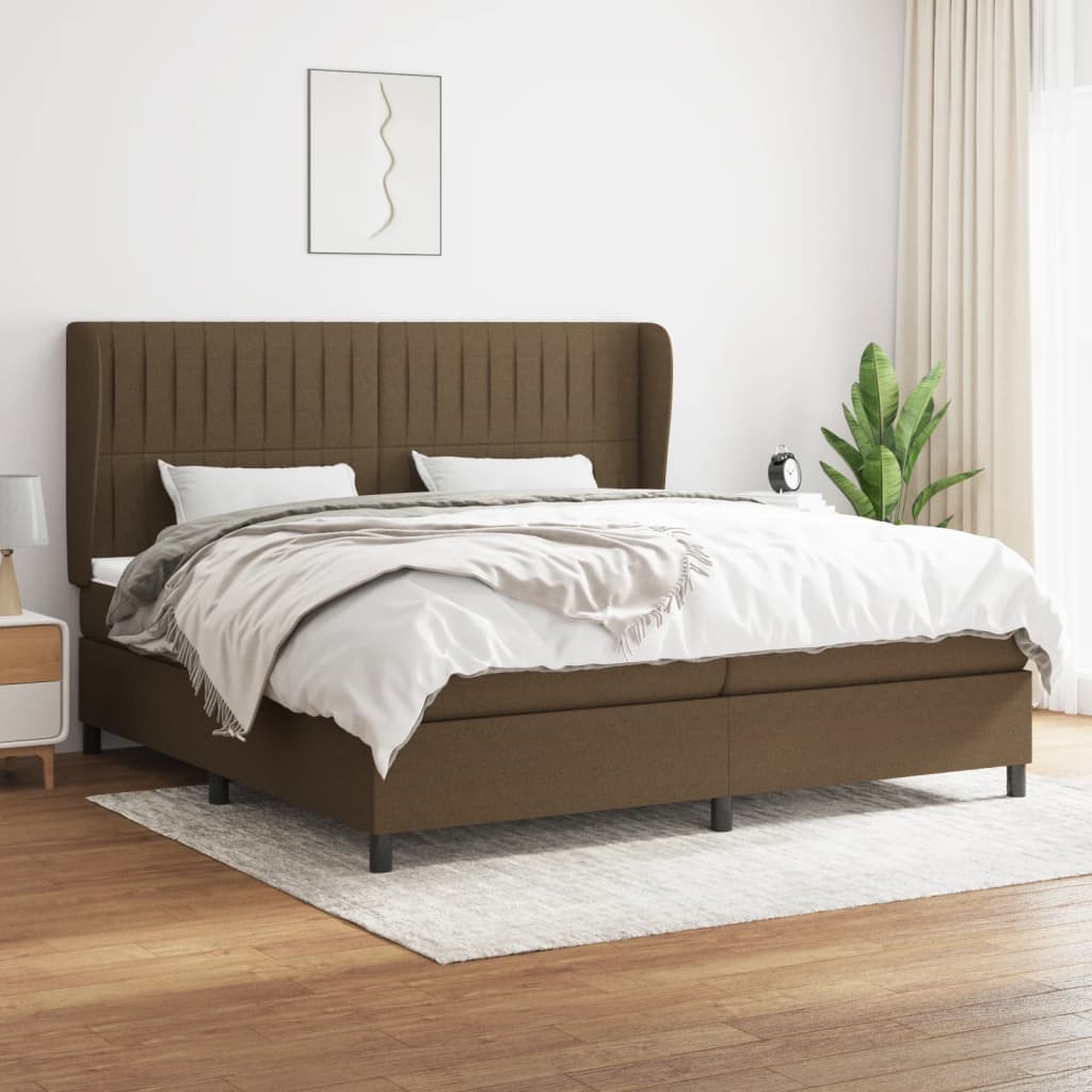 Sommier à lattes de lit avec matelas Marron foncé 200x200 cm - XIOS