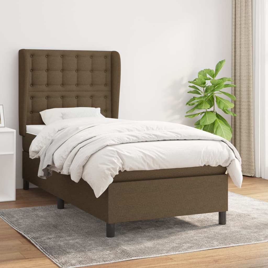 Sommier à lattes de lit avec matelas Marron foncé 90x200 cm - XIOS