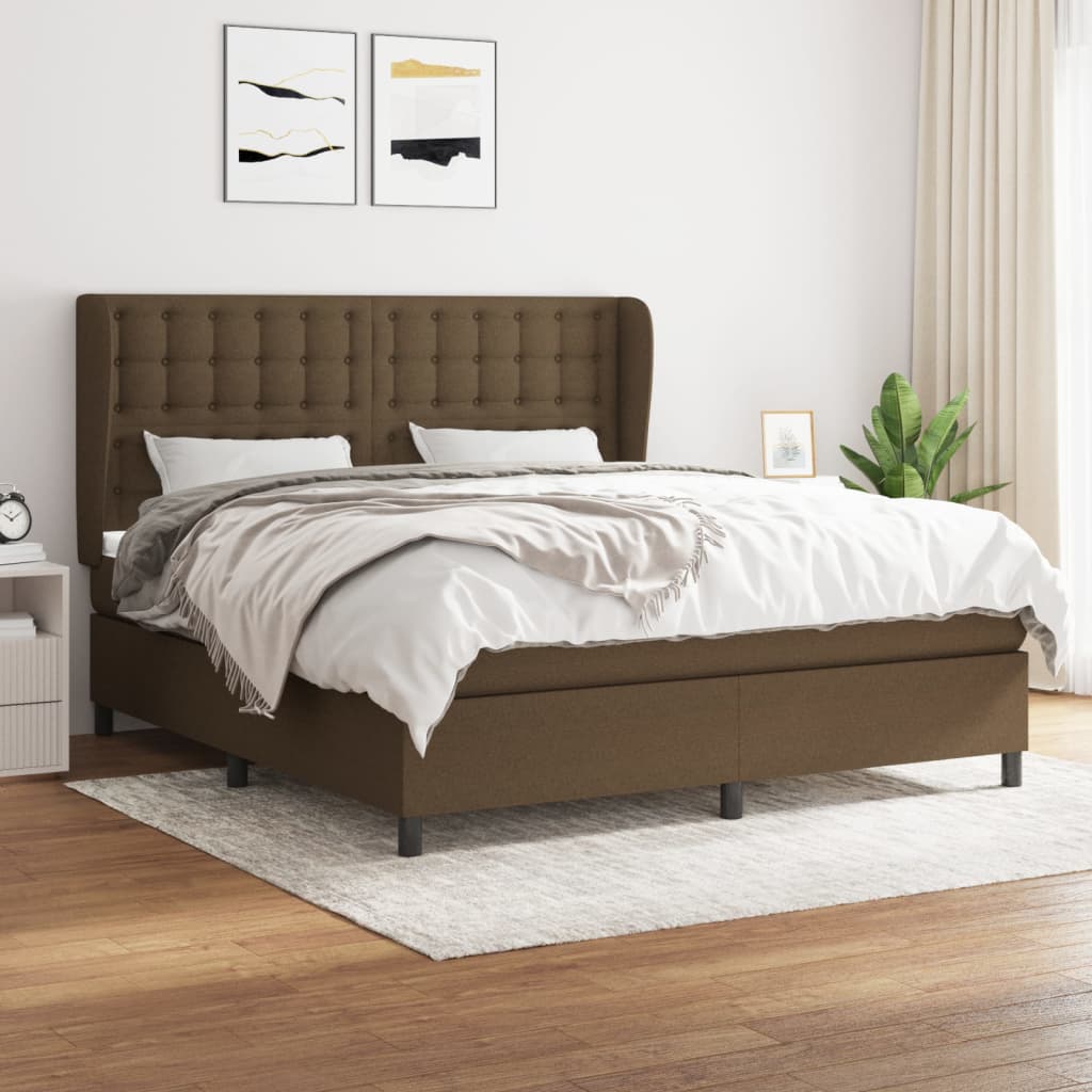 Sommier à lattes de lit avec matelas Marron foncé 160x200 cm - XIOS