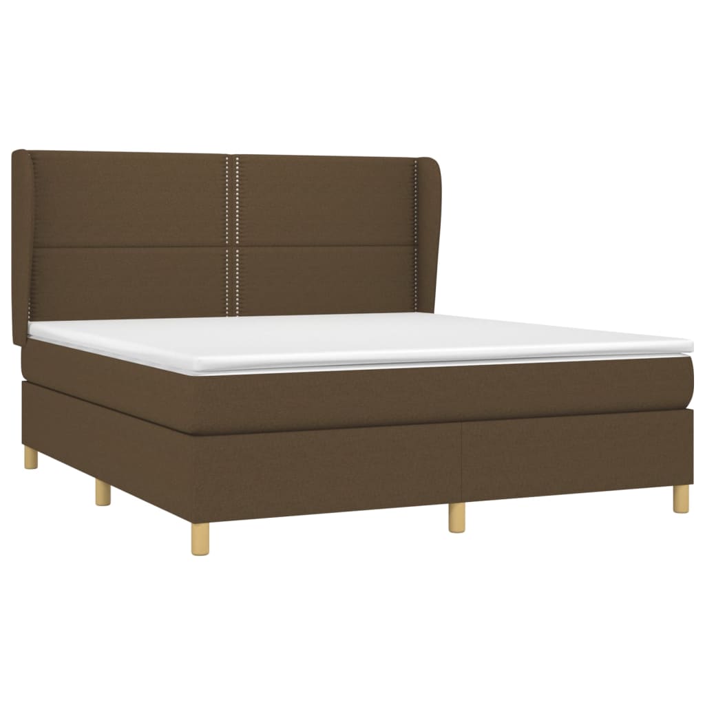 Sommier à lattes de lit avec matelas Marron foncé 180x200 cm - XIOS