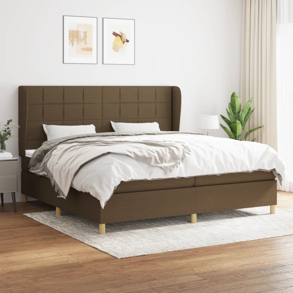 Sommier à lattes de lit avec matelas Marron foncé 200x200 cm - XIOS