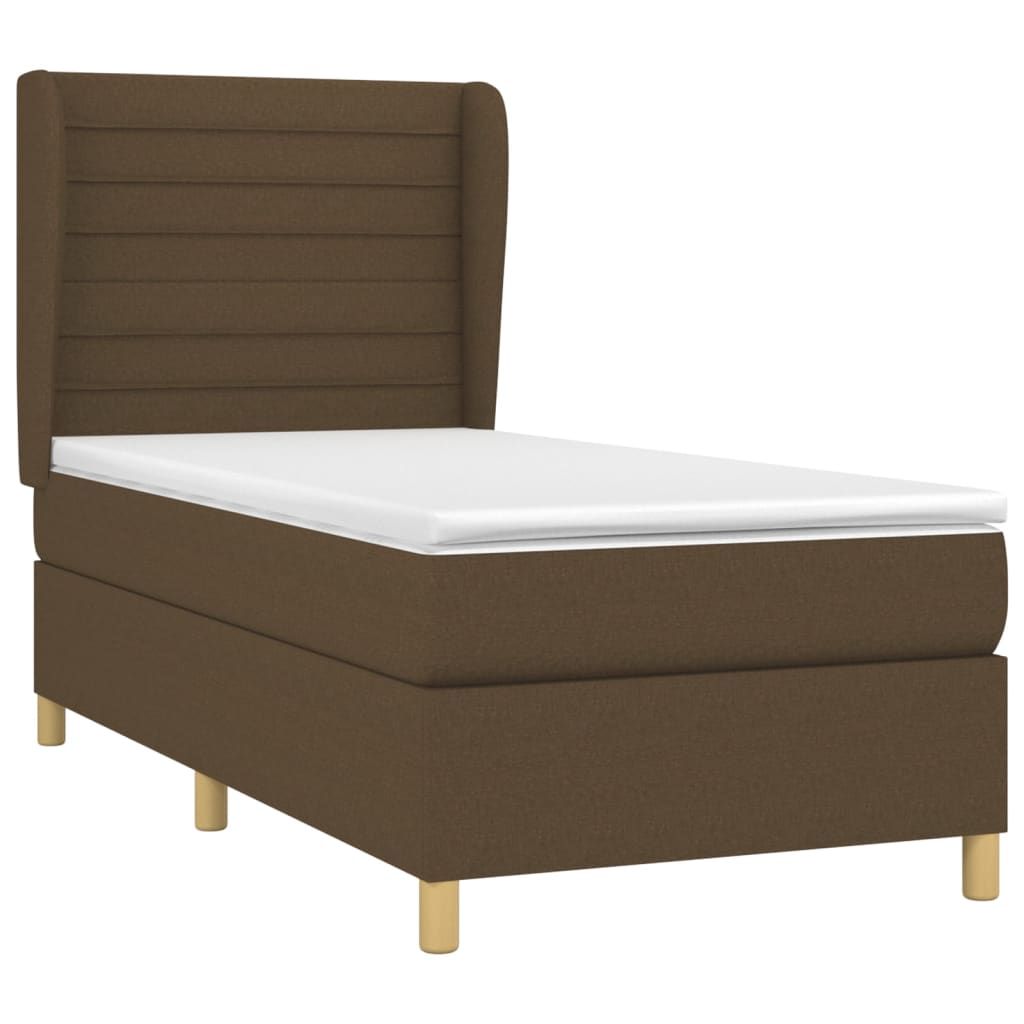 Sommier à lattes de lit avec matelas Marron foncé 90x200 cm - XIOS