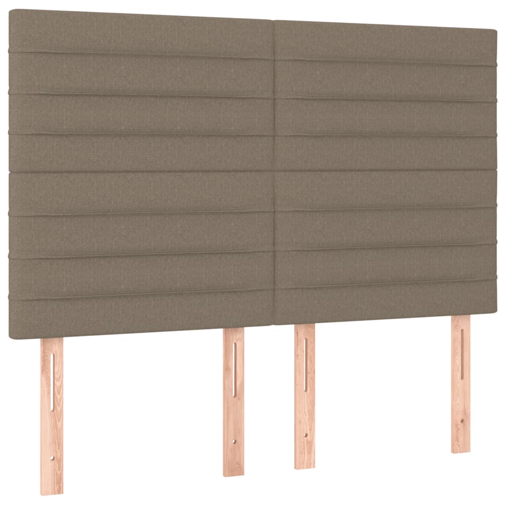 Sommier à lattes de lit avec matelas Taupe 140x200 cm Tissu - XIOS
