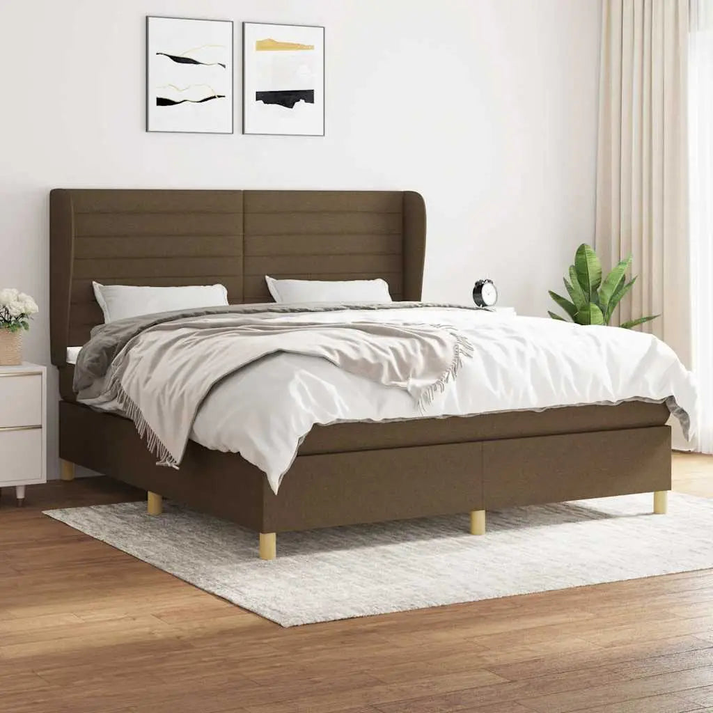 Sommier à lattes de lit avec matelas Marron foncé 160x200 cm - XIOS