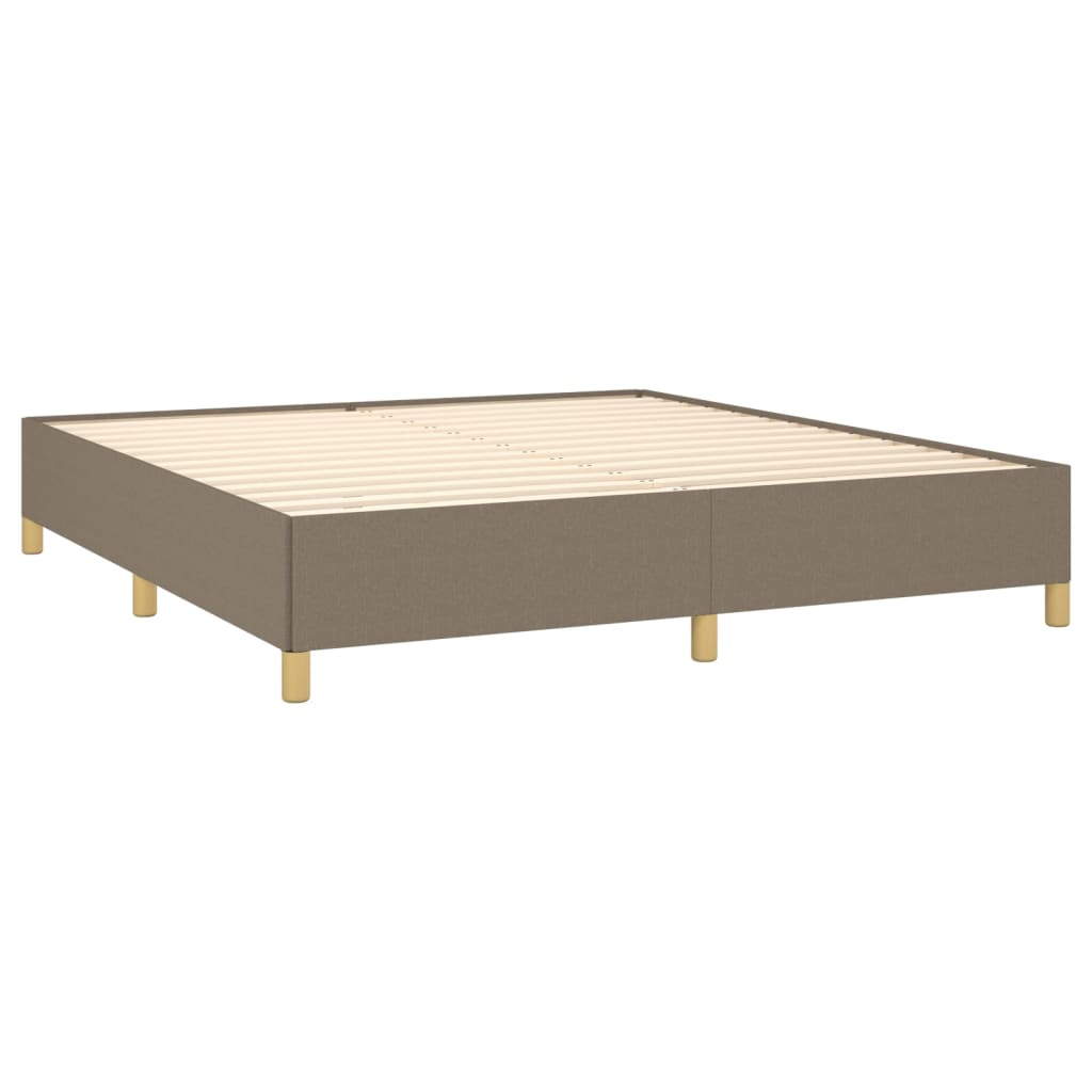 Sommier à lattes de lit avec matelas Taupe 160x200 cm Tissu - XIOS