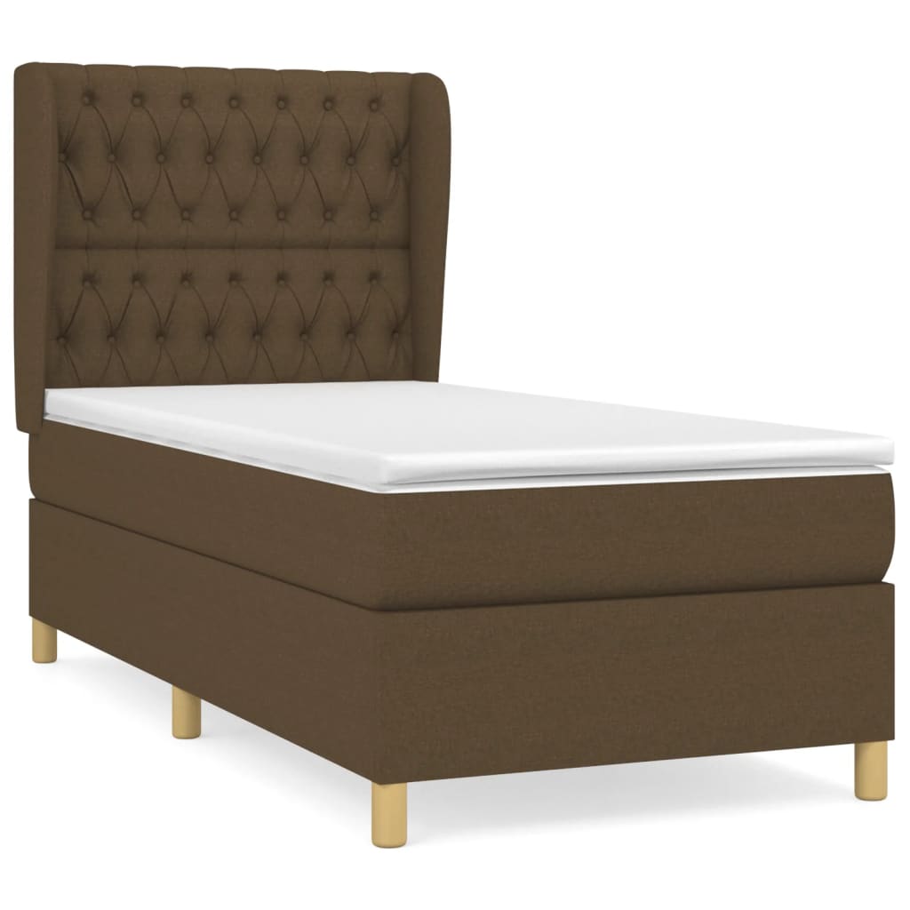 Sommier à lattes de lit avec matelas Marron foncé 100x200 cm - XIOS