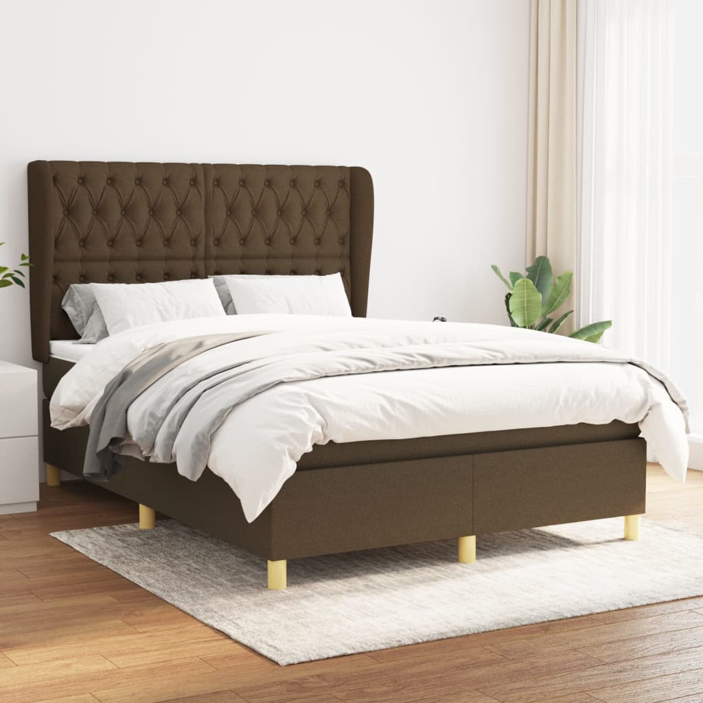 Sommier à lattes de lit avec matelas Marron foncé 140x200 cm - XIOS