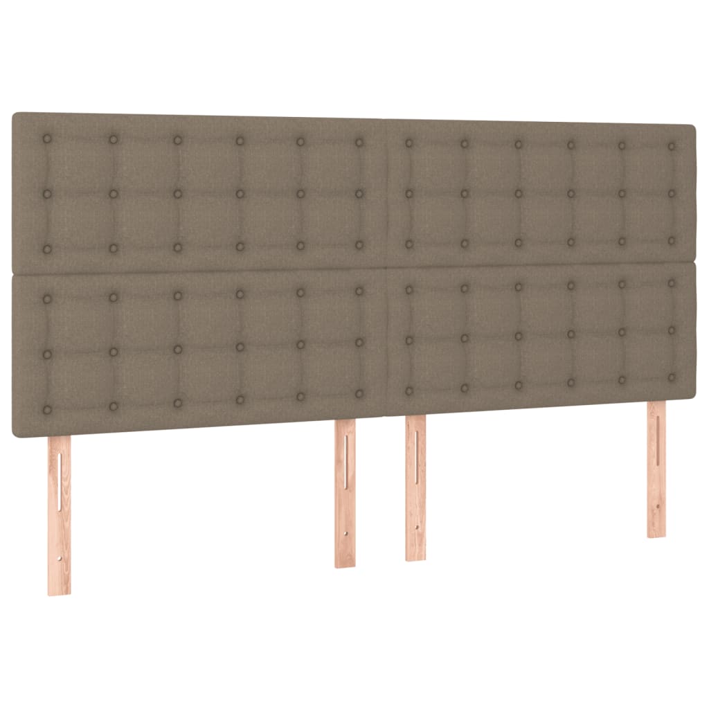 Sommier à lattes de lit avec matelas Taupe 160x200 cm Tissu - XIOS