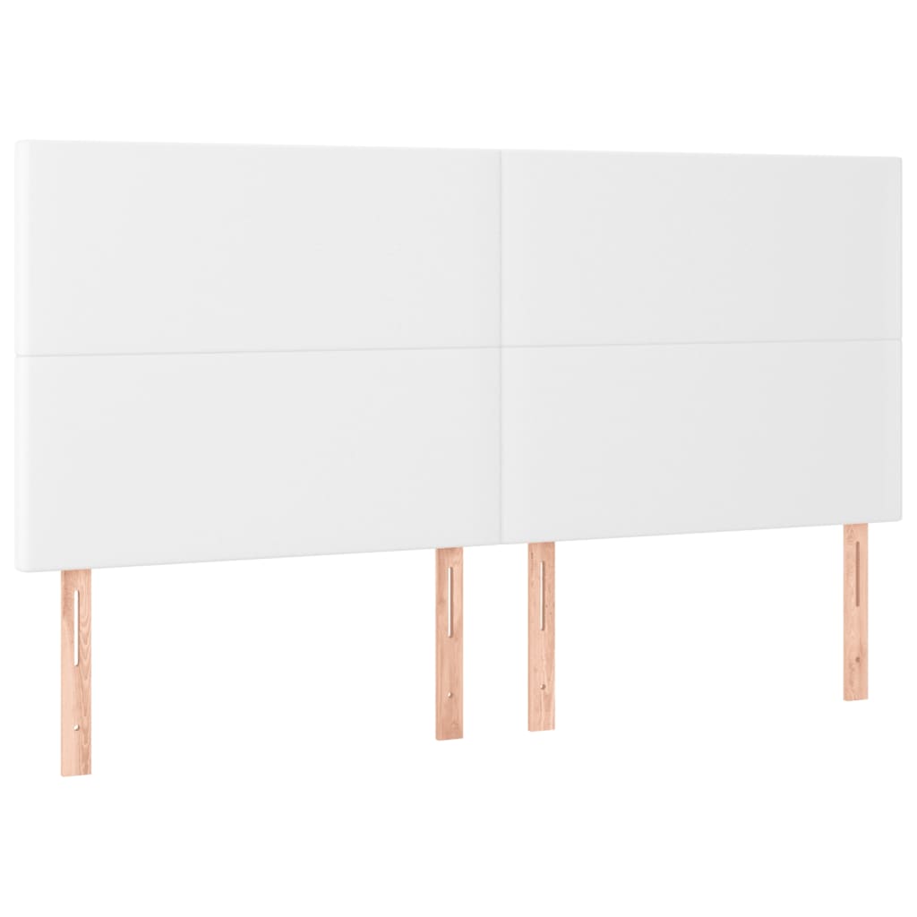 Sommier à lattes de lit avec matelas Blanc 160x200cm Similicuir - XIOS