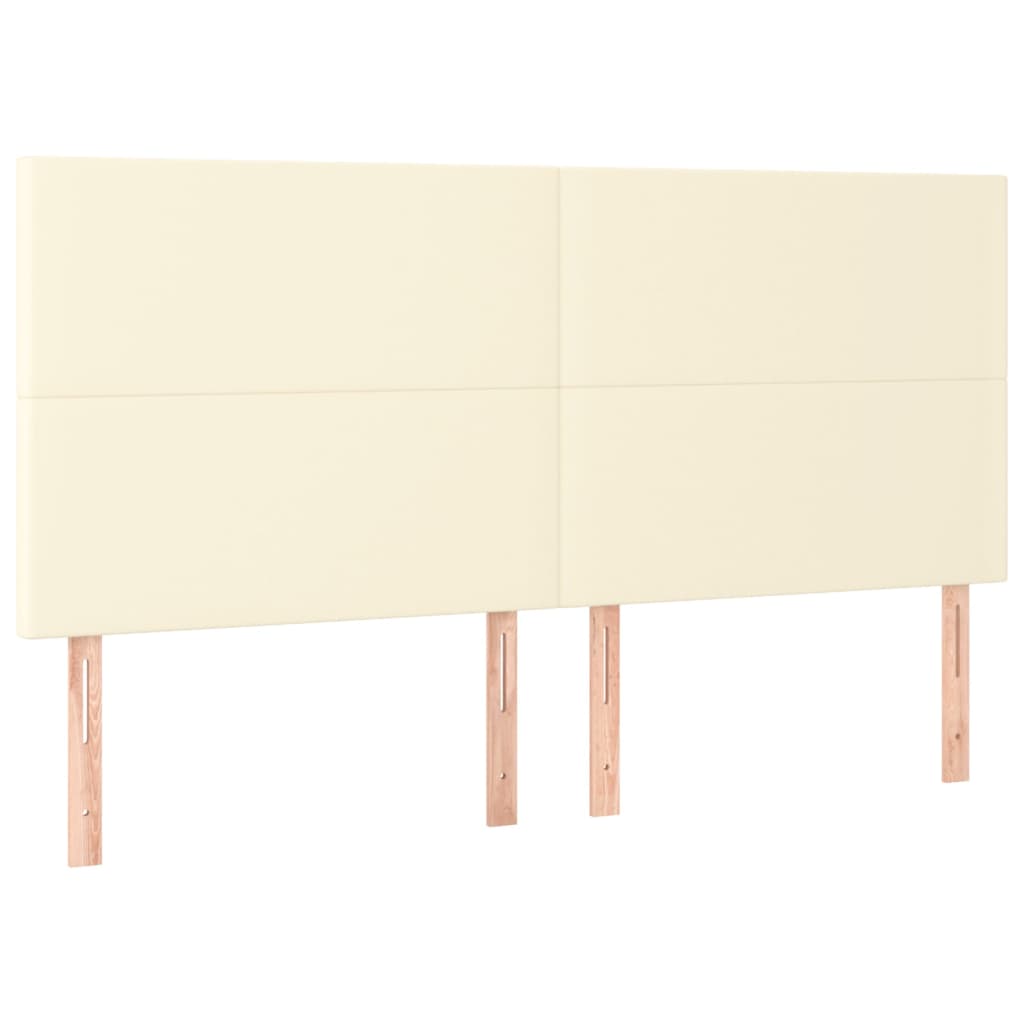 Sommier à lattes de lit avec matelas Crème 200x200cm Similicuir - XIOS