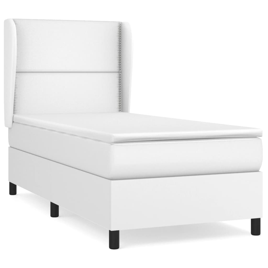 Sommier à lattes de lit avec matelas Blanc 100x200cm Similicuir - XIOS