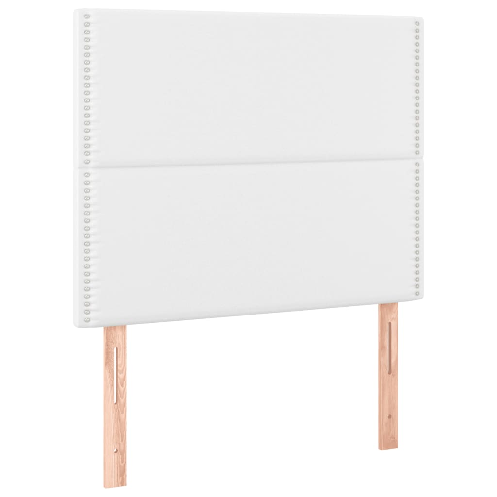 Sommier à lattes de lit avec matelas Blanc 100x200cm Similicuir - XIOS