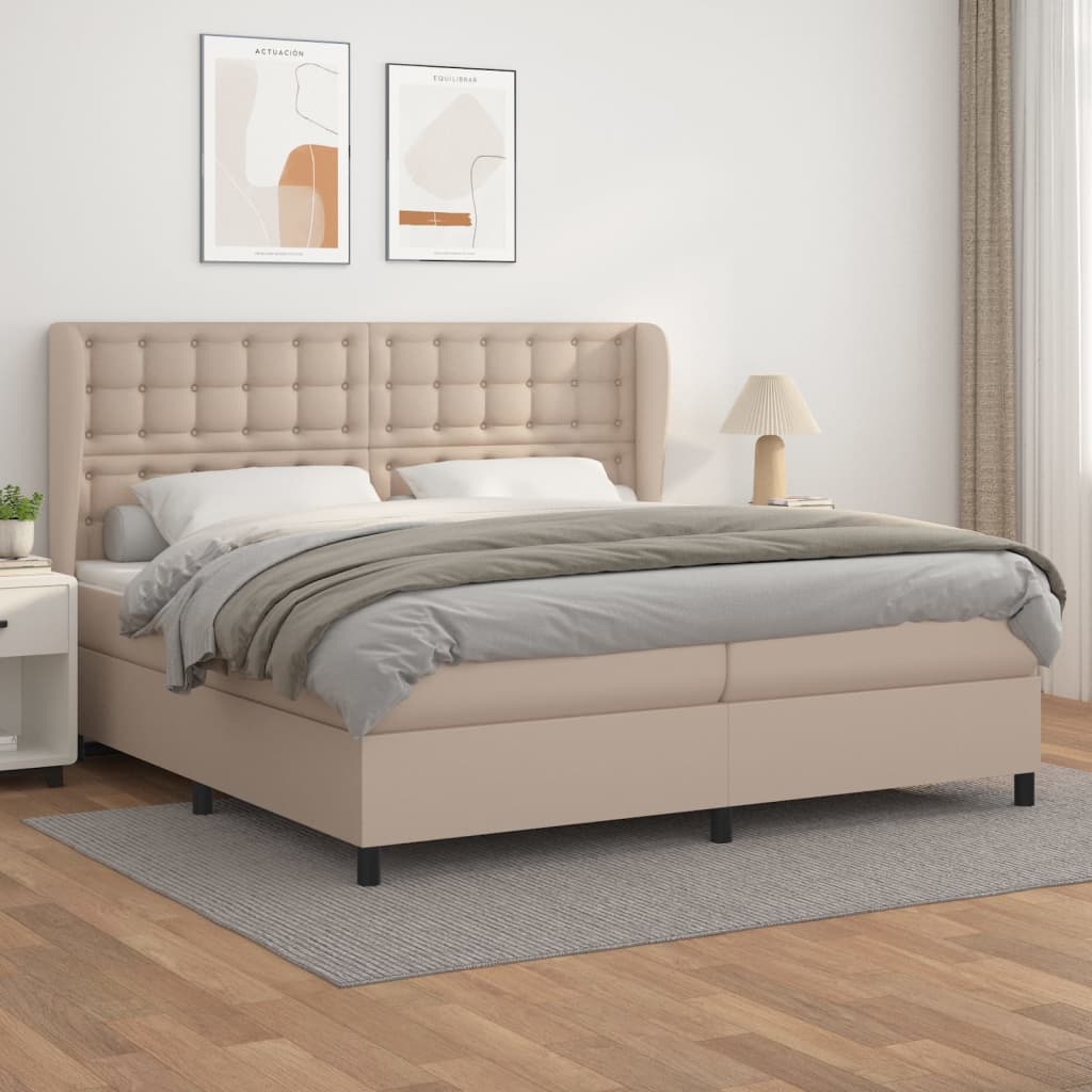 Sommier à lattes de lit avec matelas Cappuccino 200x200 cm - XIOS