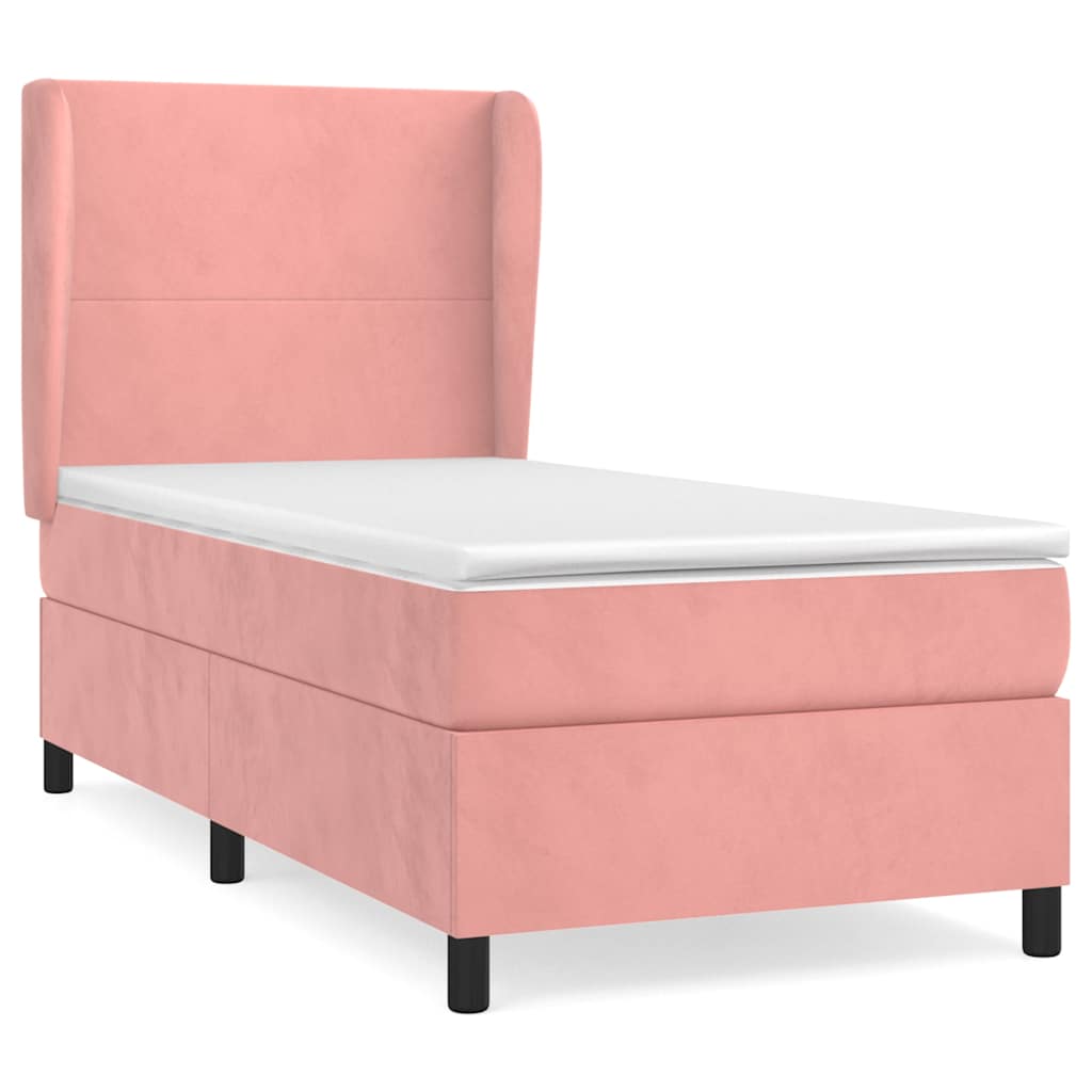 Sommier à lattes de lit avec matelas Rose 90x190 cm Velours