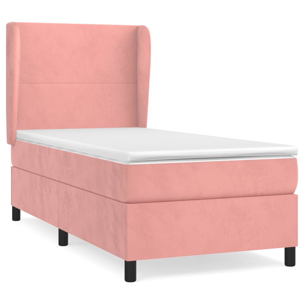 Sommier à lattes de lit avec matelas Rose 100x200 cm Velours - XIOS