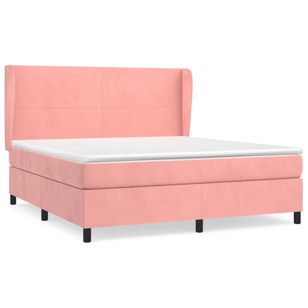 Sommier à lattes de lit avec matelas Rose 160x200 cm Velours - XIOS
