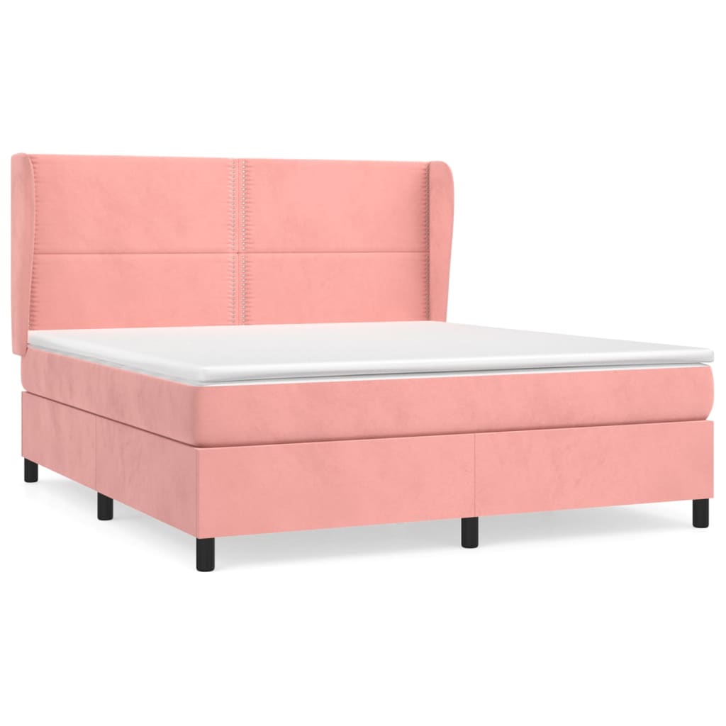Sommier à lattes de lit avec matelas Rose 160x200 cm Velours - XIOS