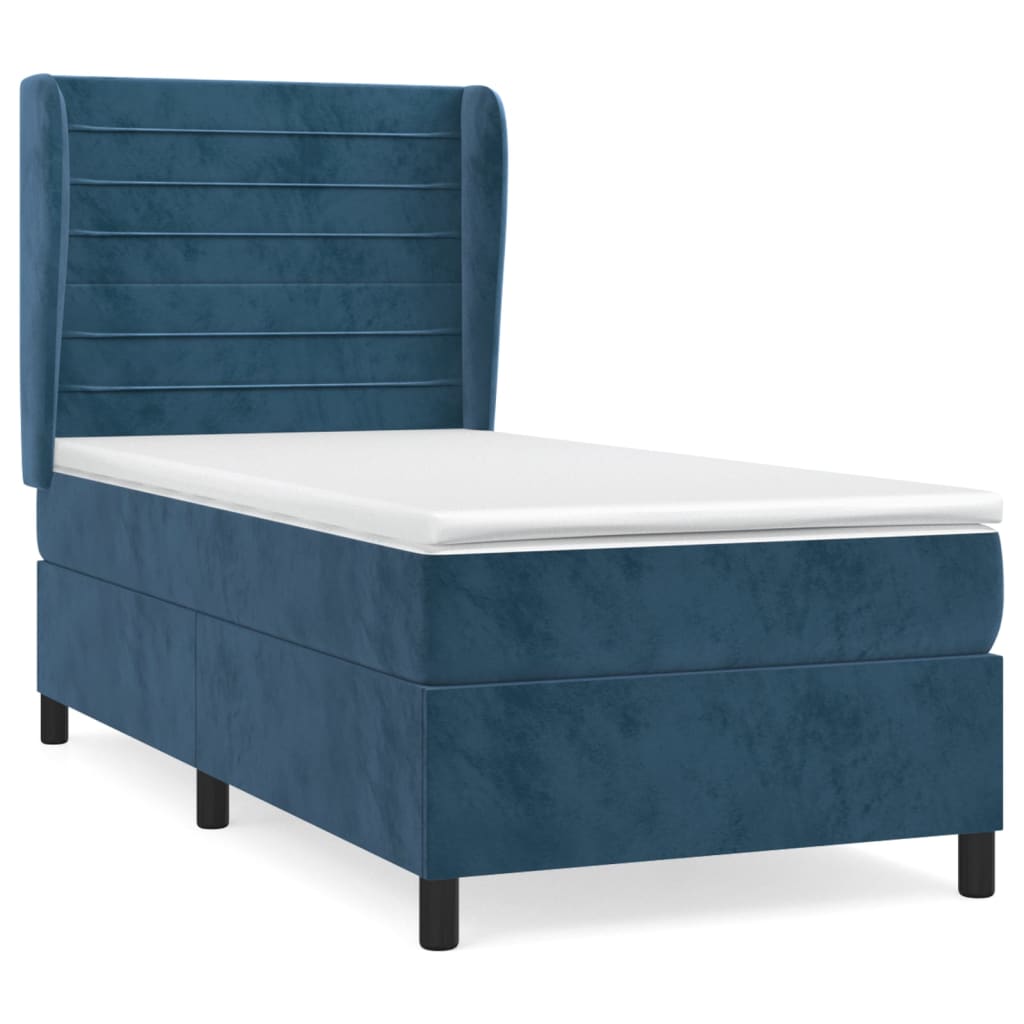 Sommier à lattes de lit avec matelas Bleu foncé 90x200 cm - XIOS