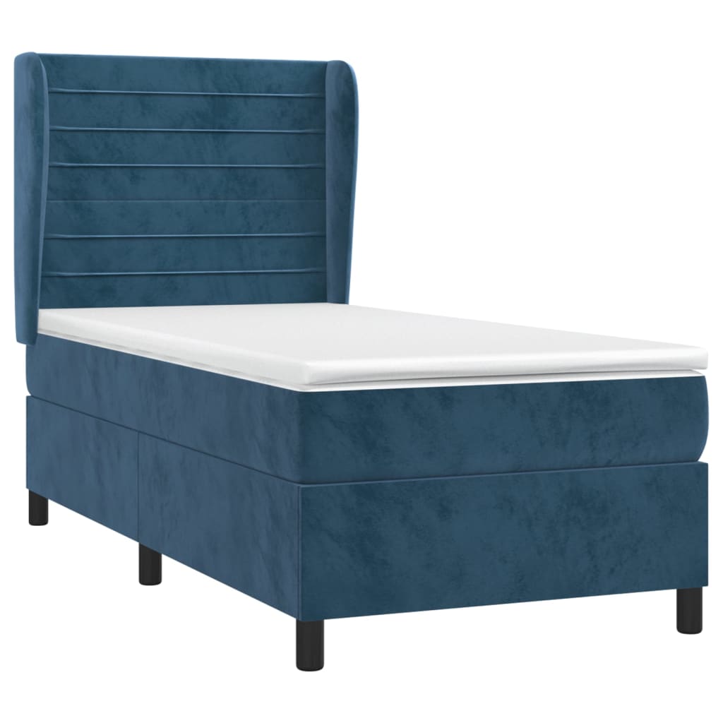 Sommier à lattes de lit avec matelas Bleu foncé 90x200 cm - XIOS