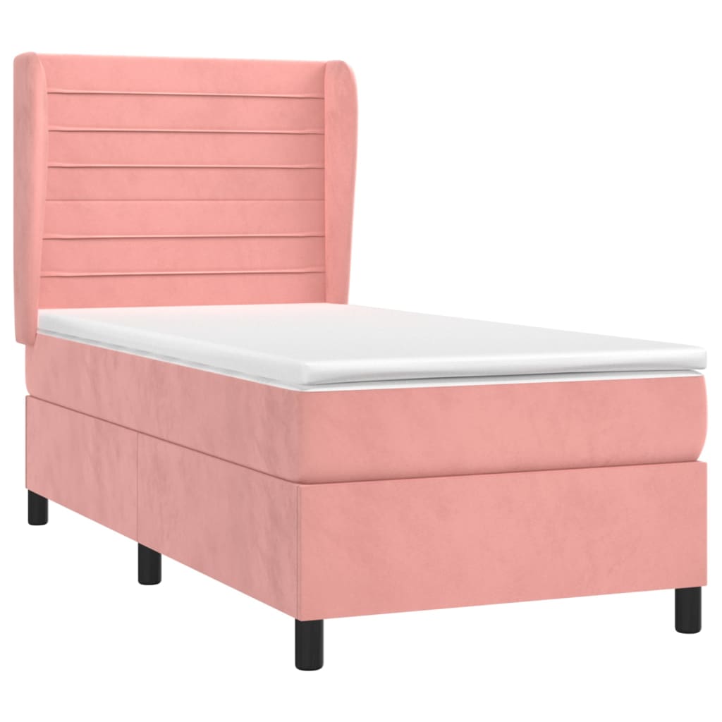 Sommier à lattes de lit avec matelas Rose 100x200 cm Velours - XIOS