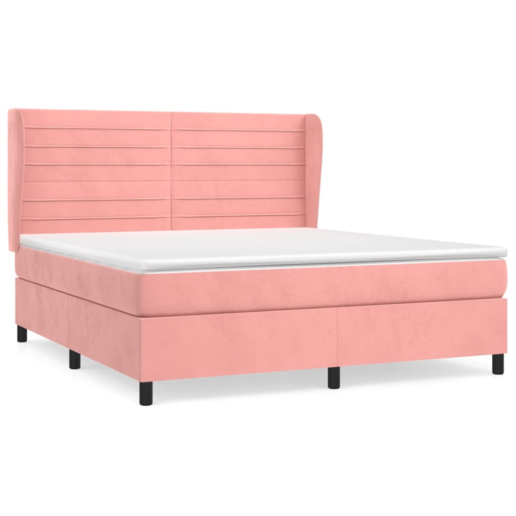 Sommier à lattes de lit avec matelas Rose 160x200 cm Velours - XIOS
