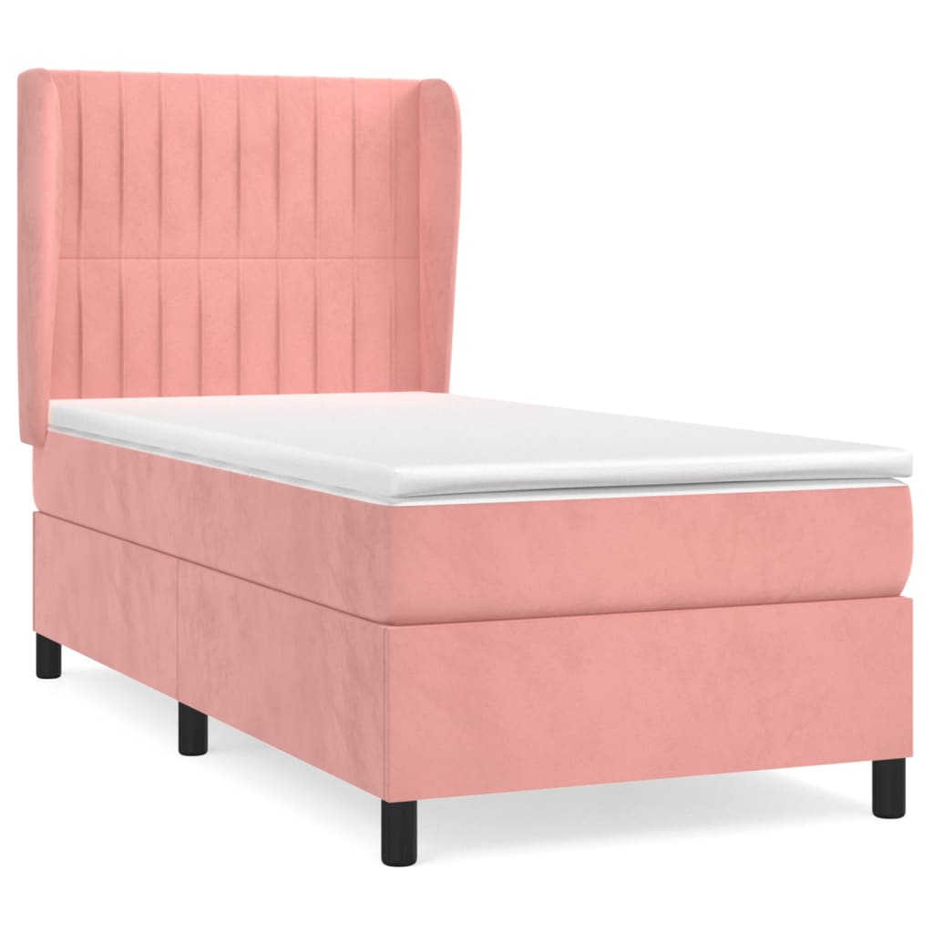 Sommier à lattes de lit avec matelas Rose 100x200 cm Velours - XIOS