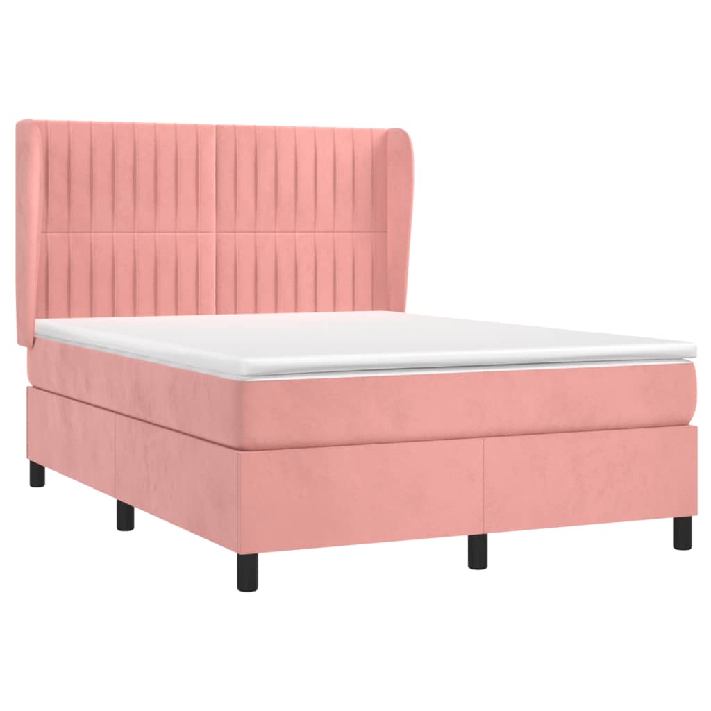 Sommier à lattes de lit avec matelas Rose 140x190 cm Velours - XIOS
