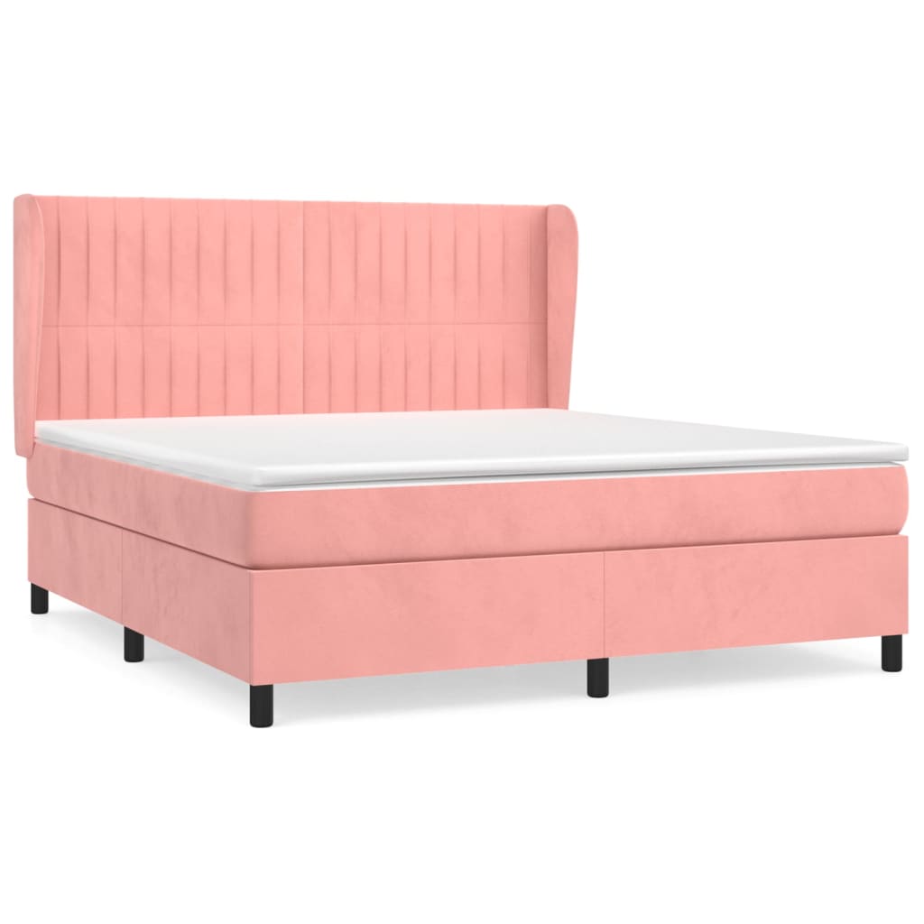 Sommier à lattes de lit avec matelas Rose 160x200 cm Velours - XIOS