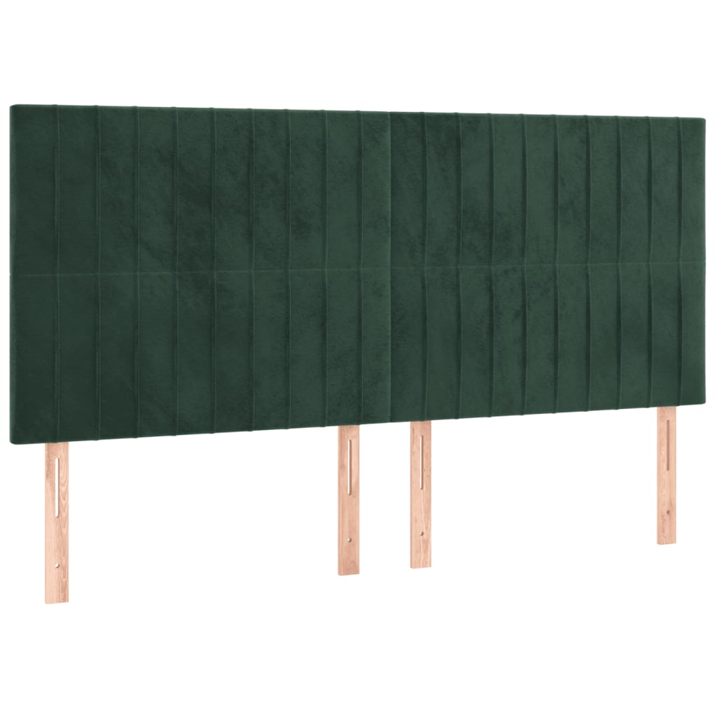 Sommier à lattes de lit et matelas Vert foncé 200x200cm Velours - XIOS