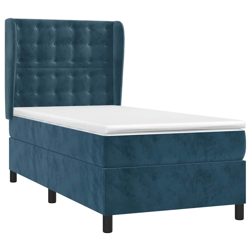 Sommier à lattes de lit avec matelas Bleu foncé 90x200 cm - XIOS