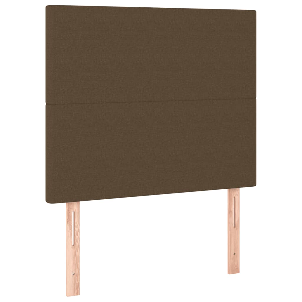 Cadre de lit sans matelas marron foncé 80x200 cm tissu - XIOS