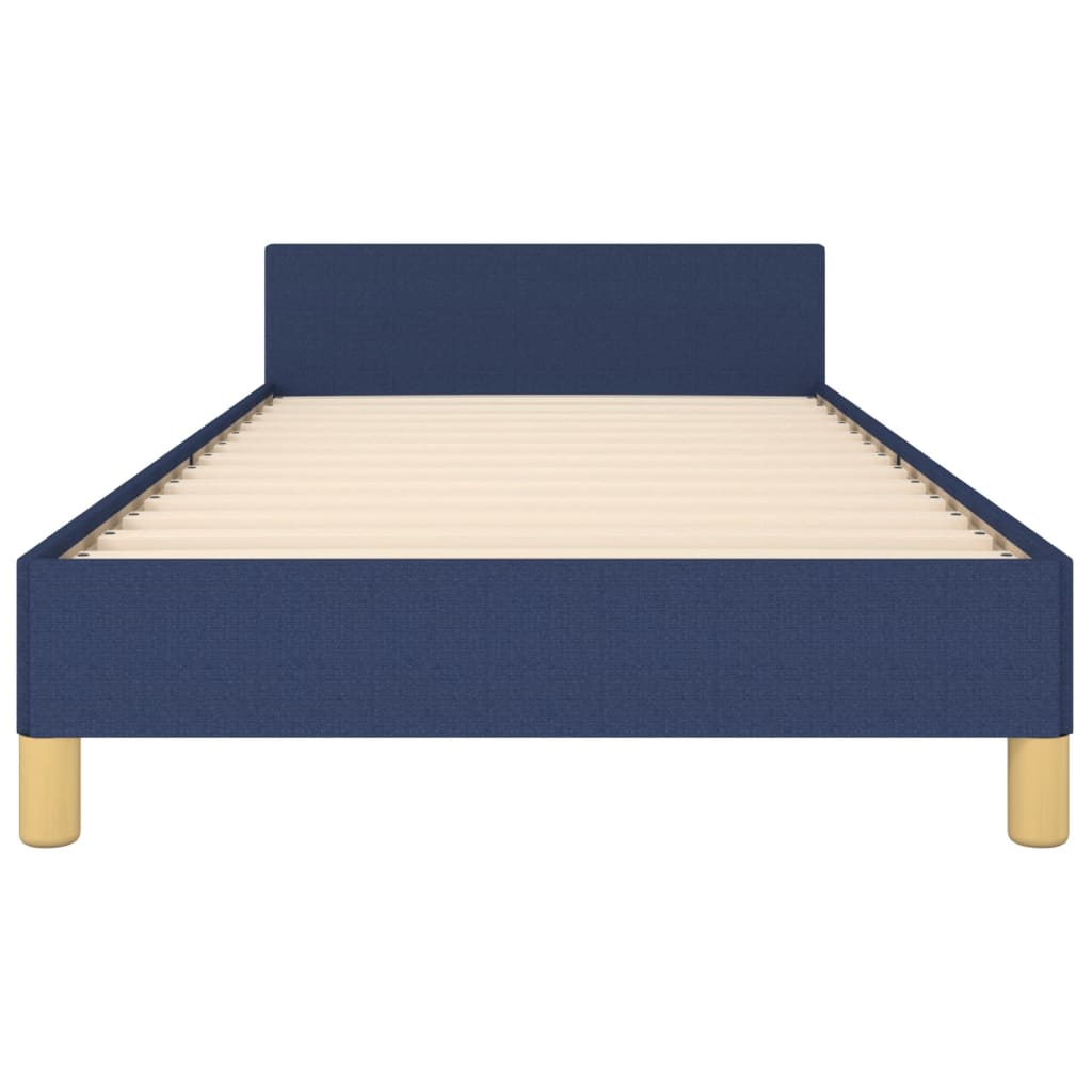 Cadre de lit sans matelas bleu 90x190 cm tissu - XIOS