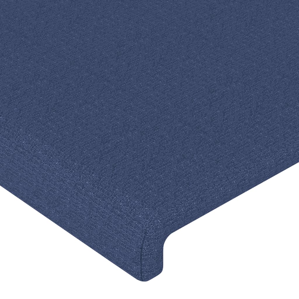 Cadre de lit sans matelas bleu 90x190 cm tissu - XIOS