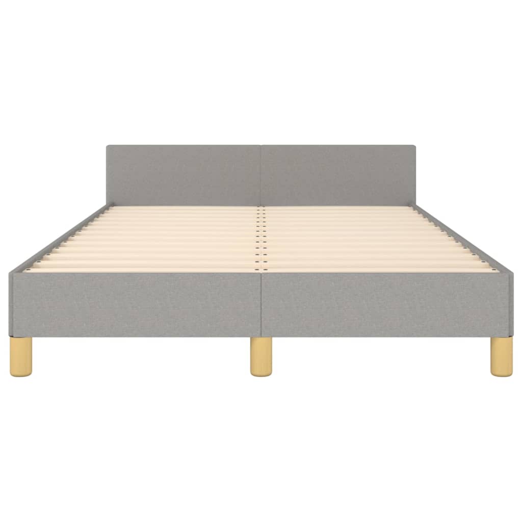 Cadre de lit sans matelas gris clair 120x200 cm tissu - XIOS