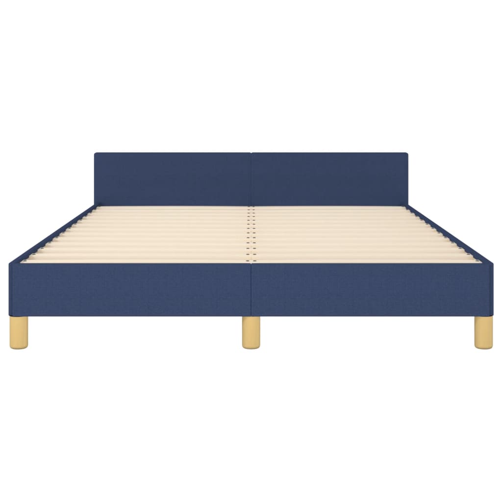 Cadre de lit sans matelas bleu 140x200 cm tissu - XIOS