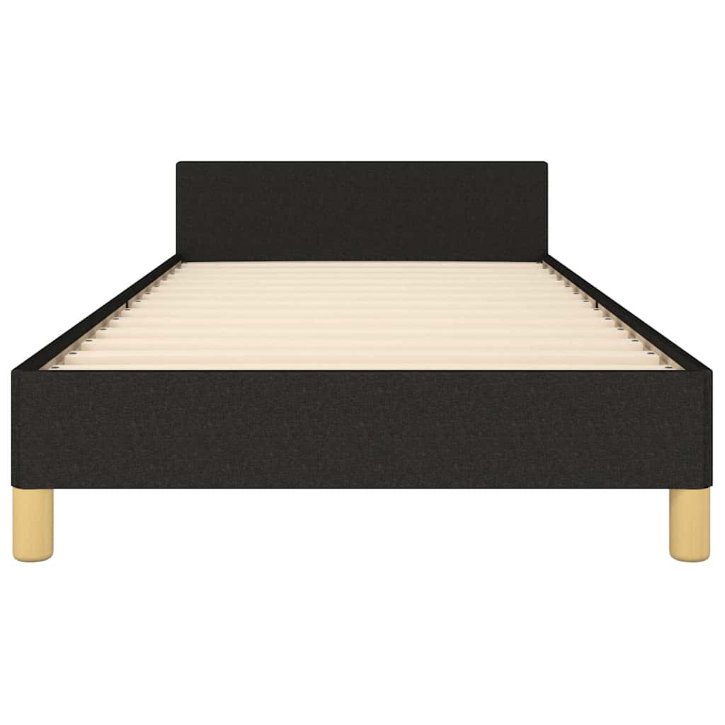 Cadre de lit sans matelas noir 80x200 cm tissu - XIOS