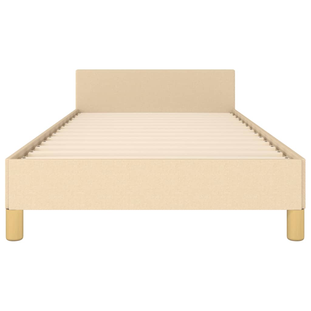 Cadre de lit sans matelas crème 80x200 cm tissu - XIOS