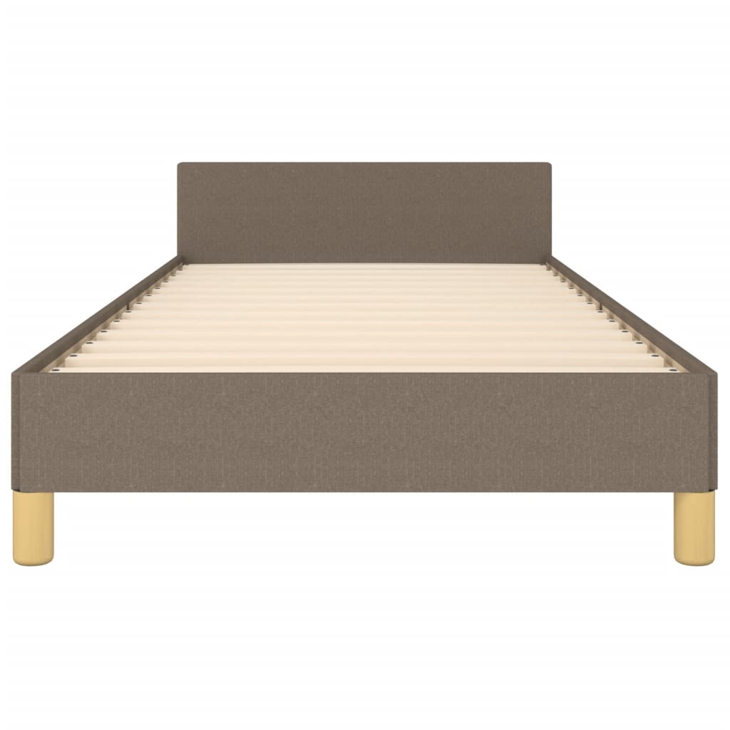 Cadre de lit sans matelas taupe 90x190 cm tissu - XIOS