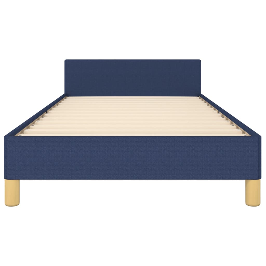 Cadre de lit sans matelas bleu 90x200 cm tissu - XIOS