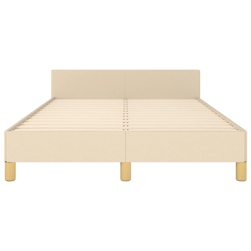 Cadre de lit sans matelas crème 120x200 cm tissu - XIOS